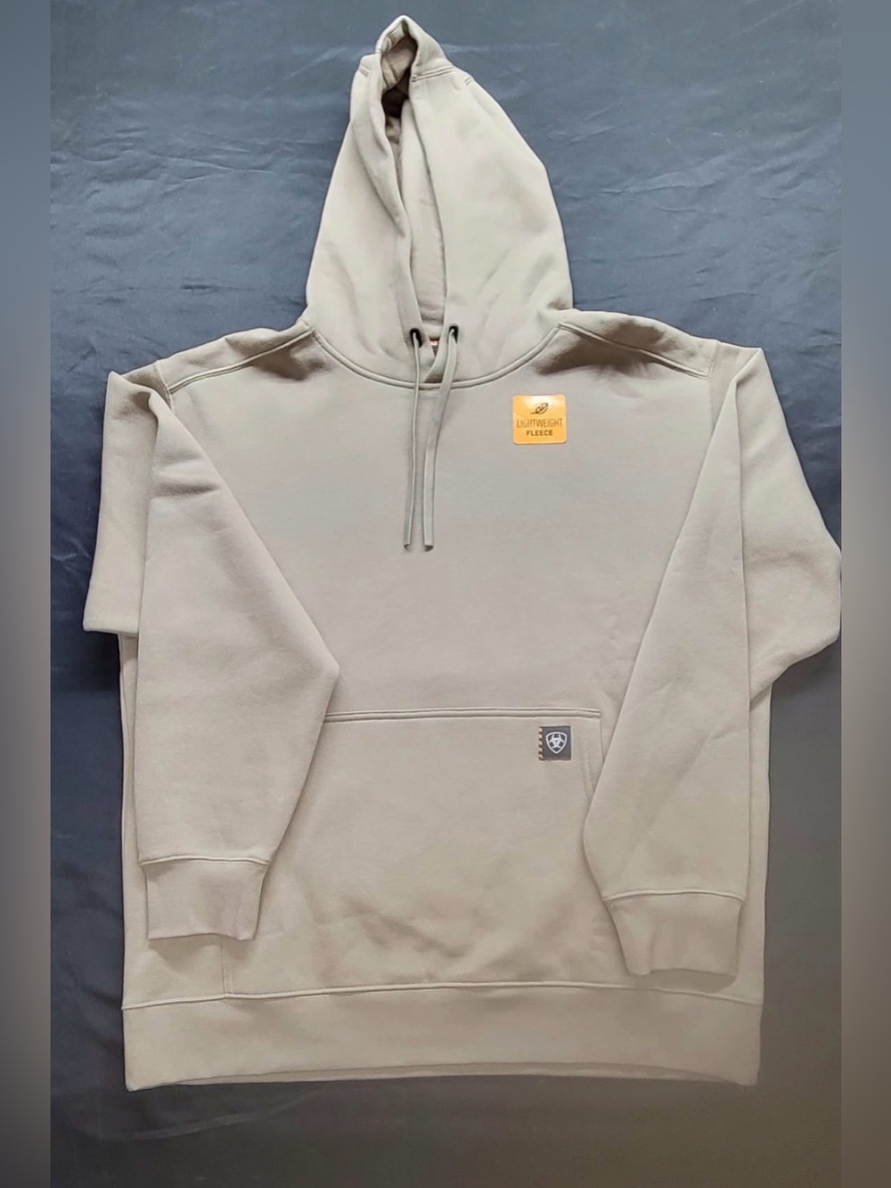 F-10 Ariat Tan Pullover Hoodie Sweatshirt - Work Hogs - Sz Large